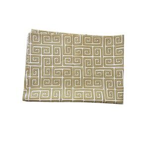 Robert Allen Greek Key Fabric Gold White Geometric Maze 79"x54"